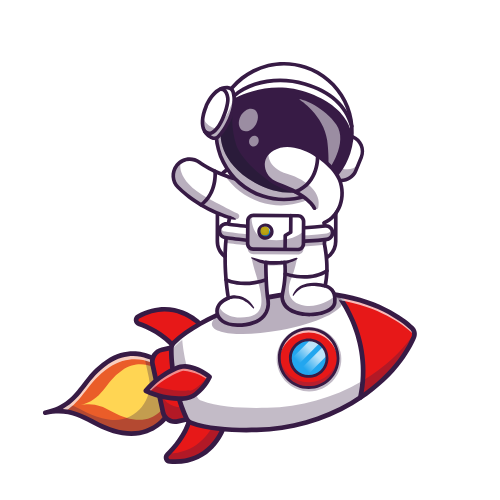 Astronaut on Rocket